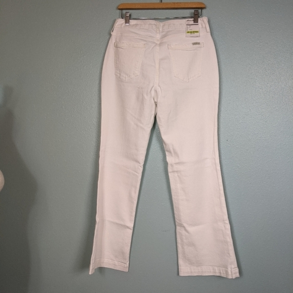 NWT Eddie Bauer white curvy trousers 10